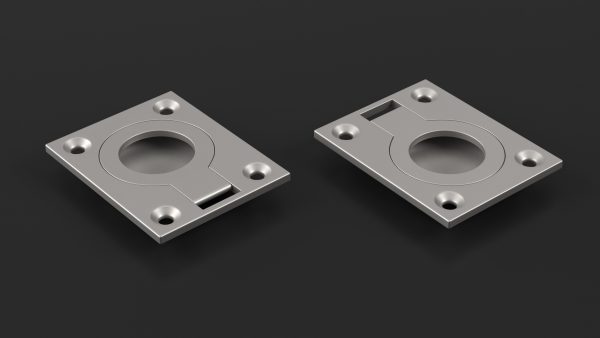 Kitchen Cabinet Handle Recessed Round Silver