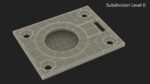 Kitchen Cabinet Handle Recessed Round Silver