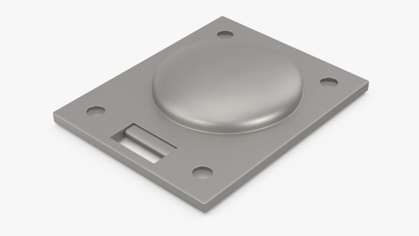 Kitchen Cabinet Handle Recessed Round Silver
