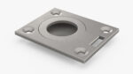 Kitchen Cabinet Handle Recessed Round Silver