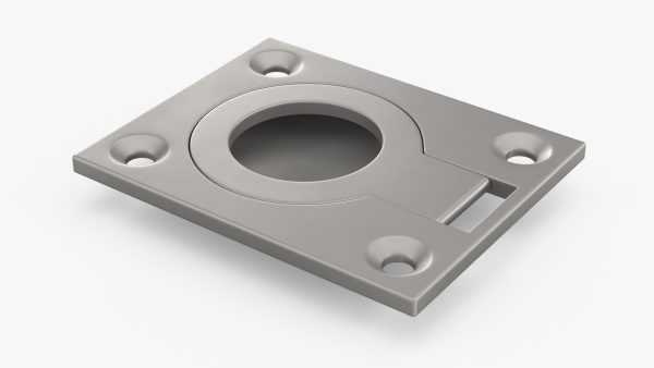 Kitchen Cabinet Handle Recessed Round Silver