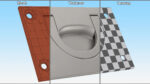 Kitchen Cabinet Handle Recessed Silver