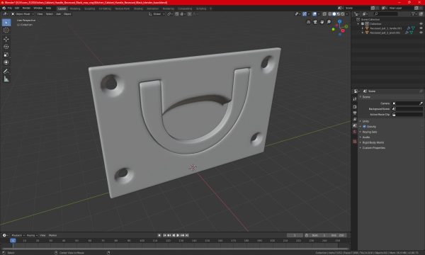 Kitchen Cabinet Handle Recessed Silver