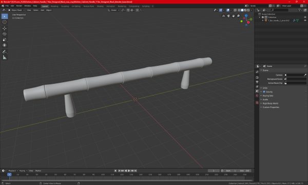 Kitchen Cabinet Handle T-Bar Designed Silver