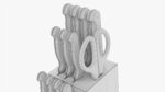 Kitchen knife set with stand