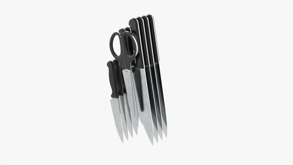 Kitchen knife set with stand