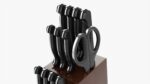 Kitchen knife set with stand