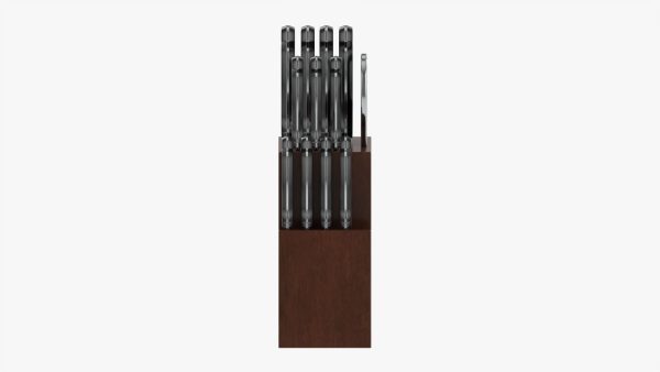 Kitchen knife set with stand