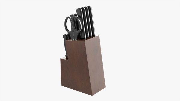Kitchen knife set with stand