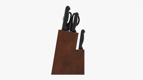 Kitchen knife set with stand