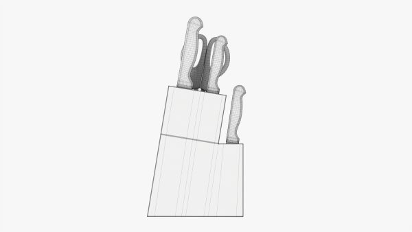 Kitchen knife set with stand