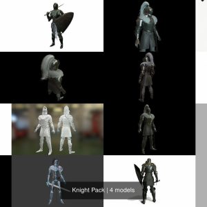knight-pack-3d-model-obj-fbx-stl-blend