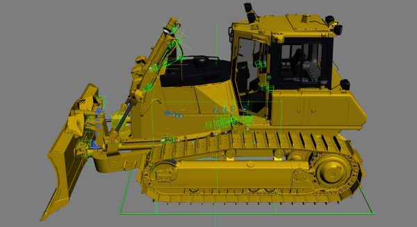 Komatsu D65PXi-18 Crawler Dozer Rigged