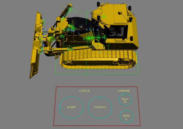 Komatsu D65PXi-18 Crawler Dozer Rigged
