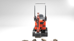 Kubota mini excavator low poly game-ready 3D model
