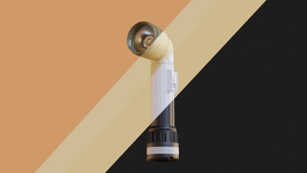 L shaped military flashlight