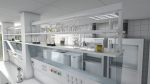 Laboratory with tables and chairs