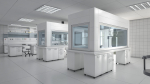 Laboratory with tables and chairs
