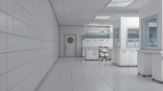 Laboratory with tables and chairs