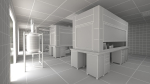Laboratory with tables and chairs