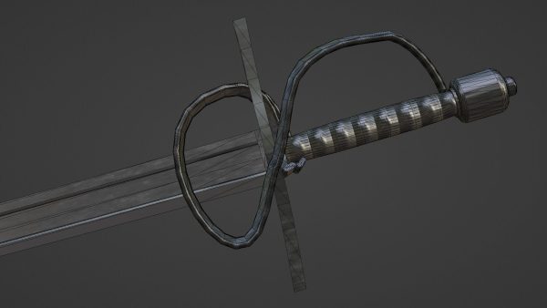 Langsax sword with Flamberge handle