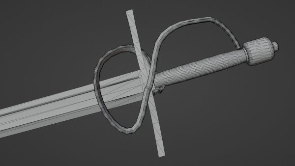 Langsax sword with Flamberge handle