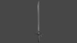 Langsax sword with Flamberge handle