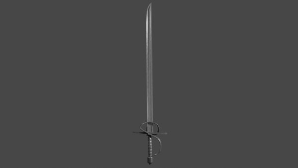 Langsax sword with Flamberge handle