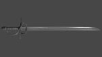 Langsax sword with Flamberge handle
