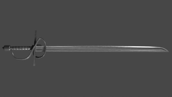 Langsax sword with Flamberge handle