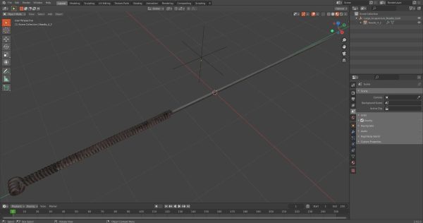 Large Acupuncture Needle Gold