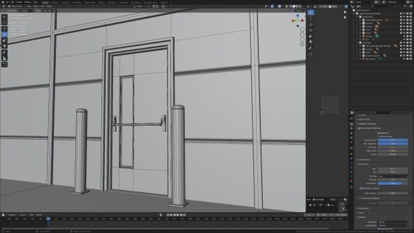 Large modern warehouse for Blender Eevee and Cycles