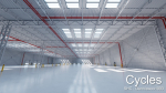 Large modern warehouse for Blender Eevee and Cycles