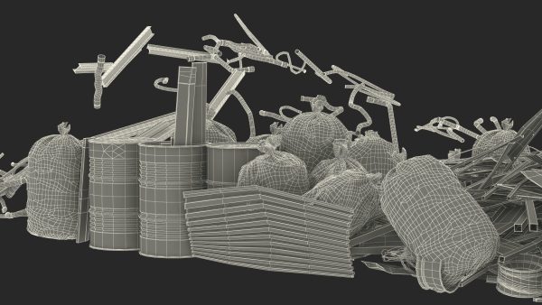 Large Pile of Construction Waste