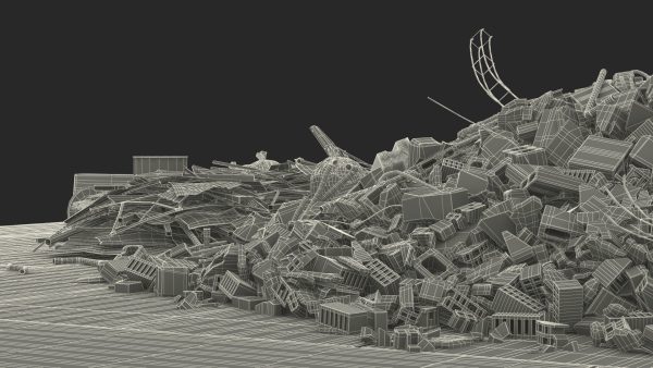 Large Pile of Construction Waste