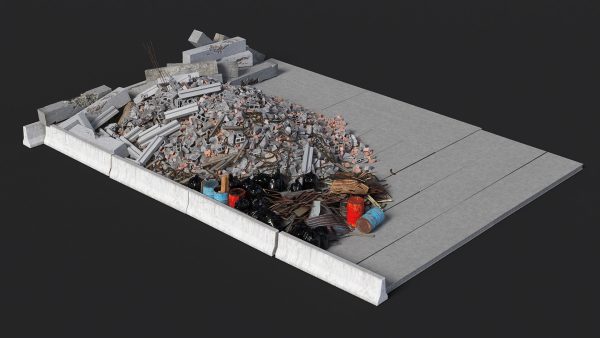 Large Pile of Construction Waste