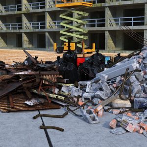 Large Pile of Construction Waste