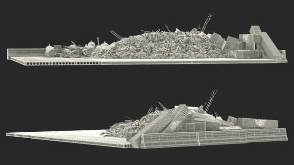 Large Pile of Construction Waste