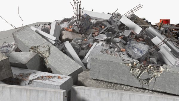Large Pile of Construction Waste