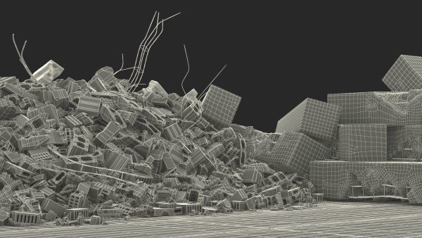 Large Pile of Construction Waste