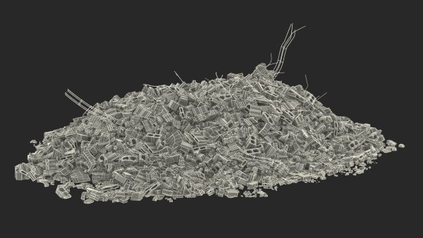 Large Pile of Construction Waste