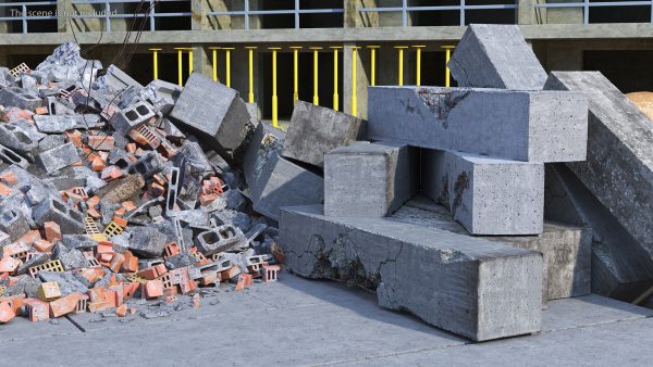 Large Pile of Construction Waste