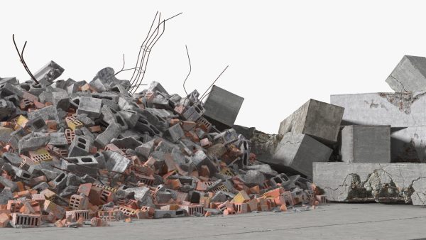 Large Pile of Construction Waste