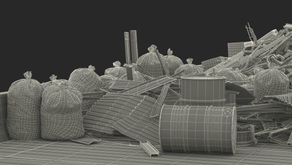 Large Pile of Construction Waste