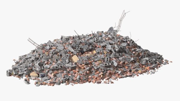 Large Pile of Construction Waste