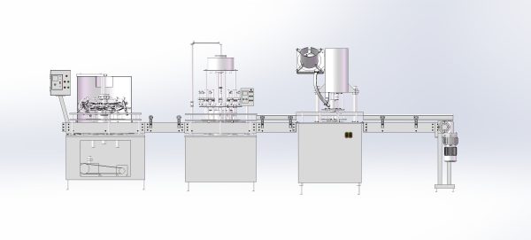 Liquid filling machine assembly line