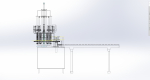 Liquid filling machine assembly line