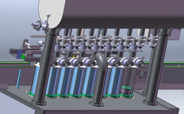 Liquid filling machine assembly line
