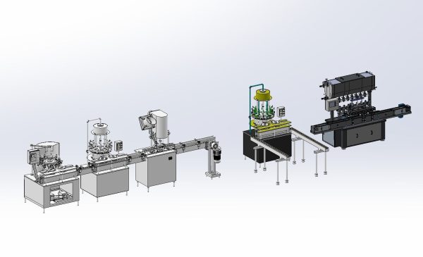Liquid filling machine assembly line