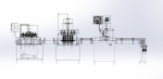 Liquid filling machine assembly line